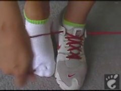 knick white- socken teen - füße blondine -babe blondine 