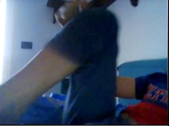 Straight guys feet on webcam #194