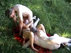 Hardcore group outdoor penetrating