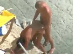 Public swingers Sex at the Beach