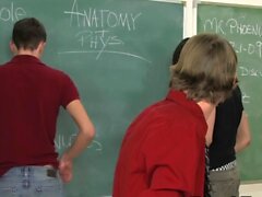 Teacher Braden Phoenix raw fuck twink students in threesome