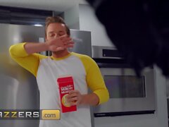 Brazzers Mommy Got Boobs Kyle Mason Sybil Stallone Dicking Around The Kitchen Chores