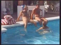 Poolside Threesome with Older Woman ( MMF )