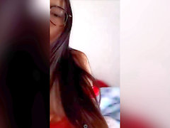 Another super-cute asian Cam Girl masturbates Wearing Glasses