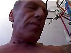 Old man wit soft dick cumming