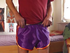 purpur shorts und funboy string