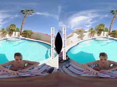 Naughty America Kenna James in VR at the Pool