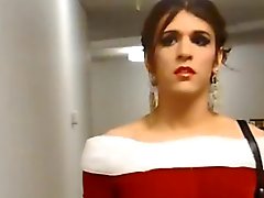 crossdresser strumpor amatör enhetlig hemlagad 