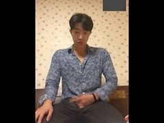 solo amador coreano macho asiático twink jovem magro toninha repuxa fora masturbando masturbação acariciando asiático 