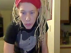 dreadlocks webcam il dildo - and- rubinetto del dildo - play bionda che 