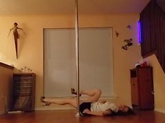 Striptease at pole dance - The most sensual strip by a woman - Amateur