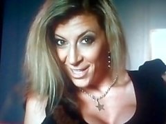 My Hot Cum on her Nice Sexy Slutty MILF Face and Boobs