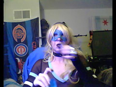 Sexy Hot Blue Cheerleader (webcam view)