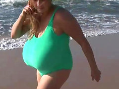 amateur plage gros seins blond de plein air 