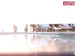 Scam Angels - Jewelz Blu And Emily Willis Hot Ass German Teen And Her BFF Fuck Lucky Guy By The Pool