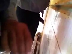 Blowjob in public toilet