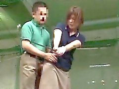Subtitled Japanese golf swing erection demonstration