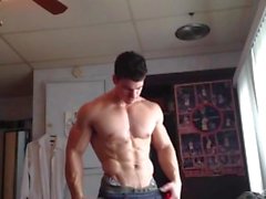 enorme - muskel- - mann muskel - gottesdienstes amateur bodybuilderin posiert 