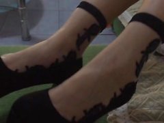 chinese nylon footjob