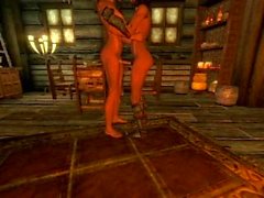 Skyrim futa 0Sex - Kaena and Lydia waiting for the casserole to cook