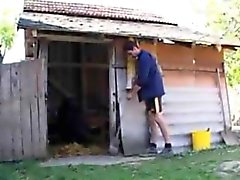 Farm guy fucks a granny in her ass