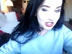Brunette teen fingering on webcam amateur homemade