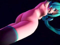MMD Mikus body dripping wet pussy sexy dance