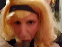 bas crossdresser masturbation à cru pipe 