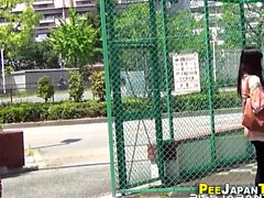 Bizarre hot asian peeing