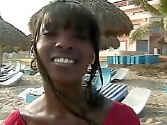 Black Girl Buttfucked By White Cock On the Beach