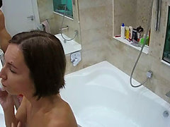 Hidden Shower of Wife taking Shower Part 2