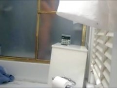 my sexy niece takes a shower in our bathroom