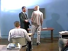 Hot gay hardcore fuck in classroom