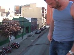 Morgan Black is horny as fuck and cruising the street from