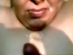 Indian Aunty Blowjob And Cumshot on Face