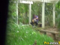 Teen piss splashes dude