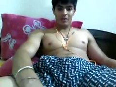 Hung Uncut Indian Guy Wanking on Cam